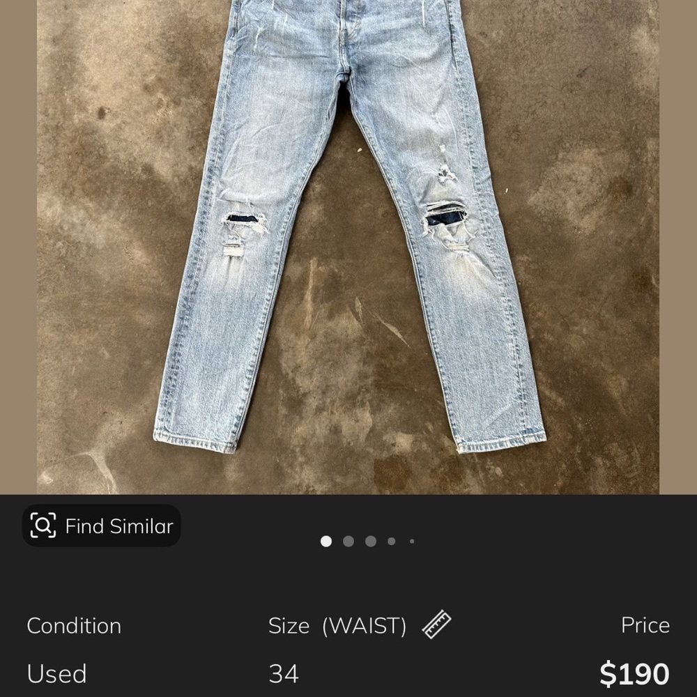 H&M Light Blue Distressed Jeans